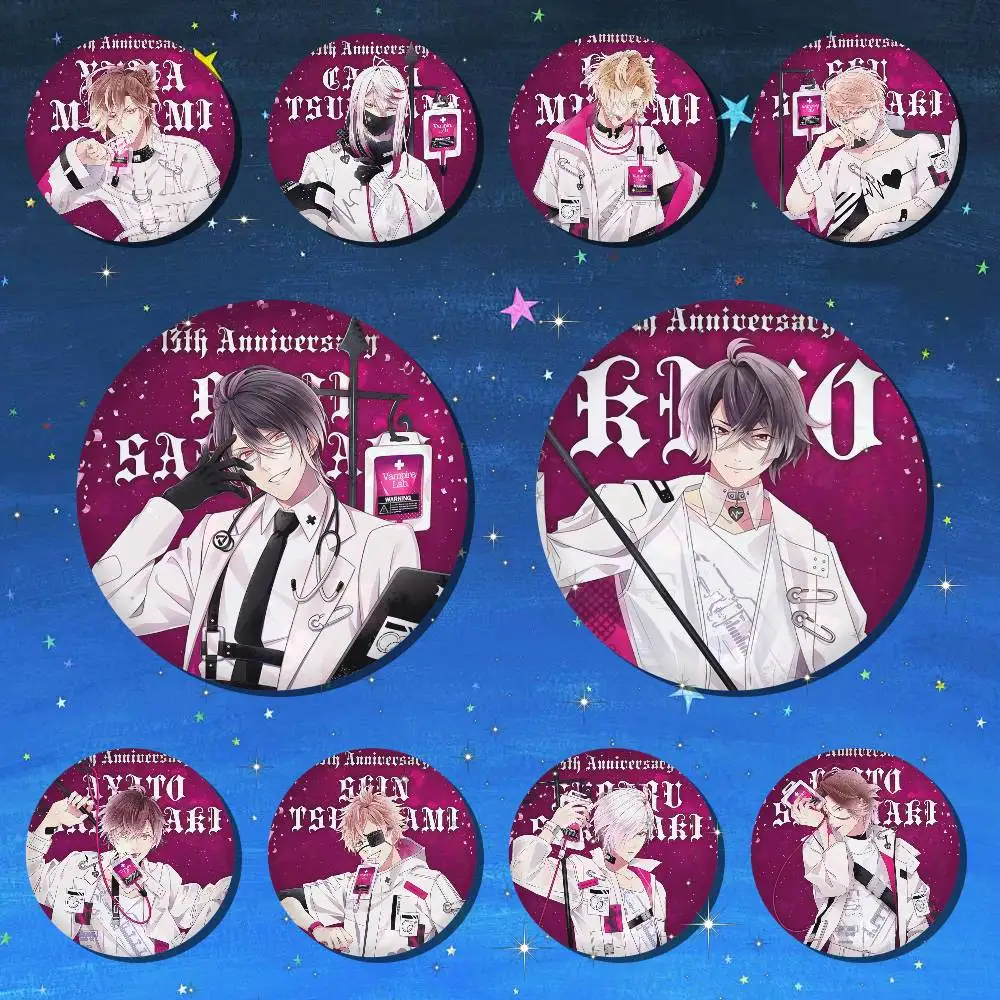 Series Diabolik Lovers Badge On Backpack Accessories Manga Icons Pins Round Cartoon Brooches For Clothes Bag Decor Gifts