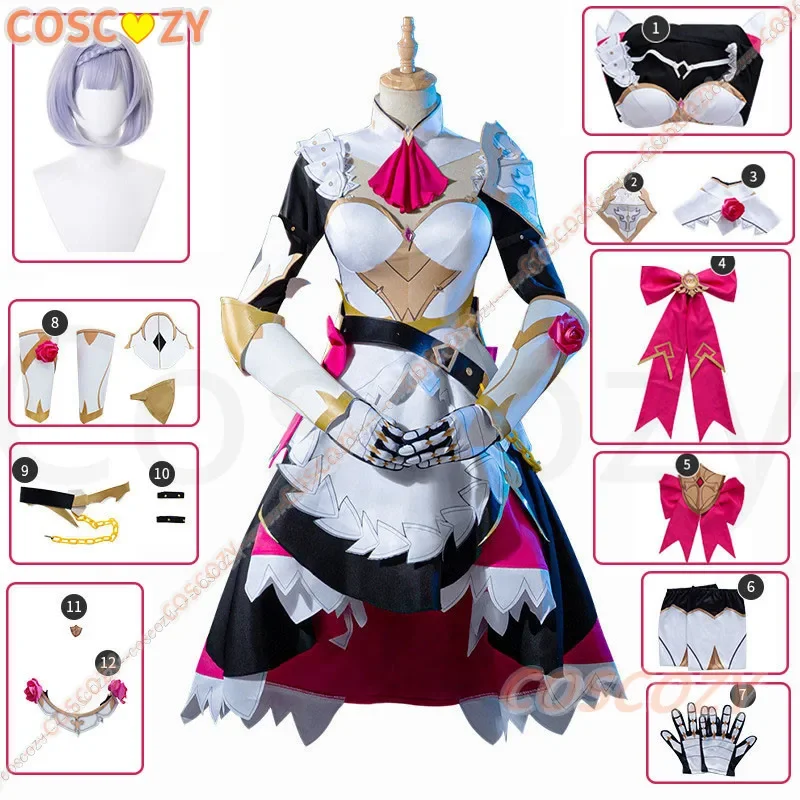 Genshin Impact Noelle Cosplay Costume Knights Cosplay Maid Costume Full Set Noelle Dress Cosplay Noelle