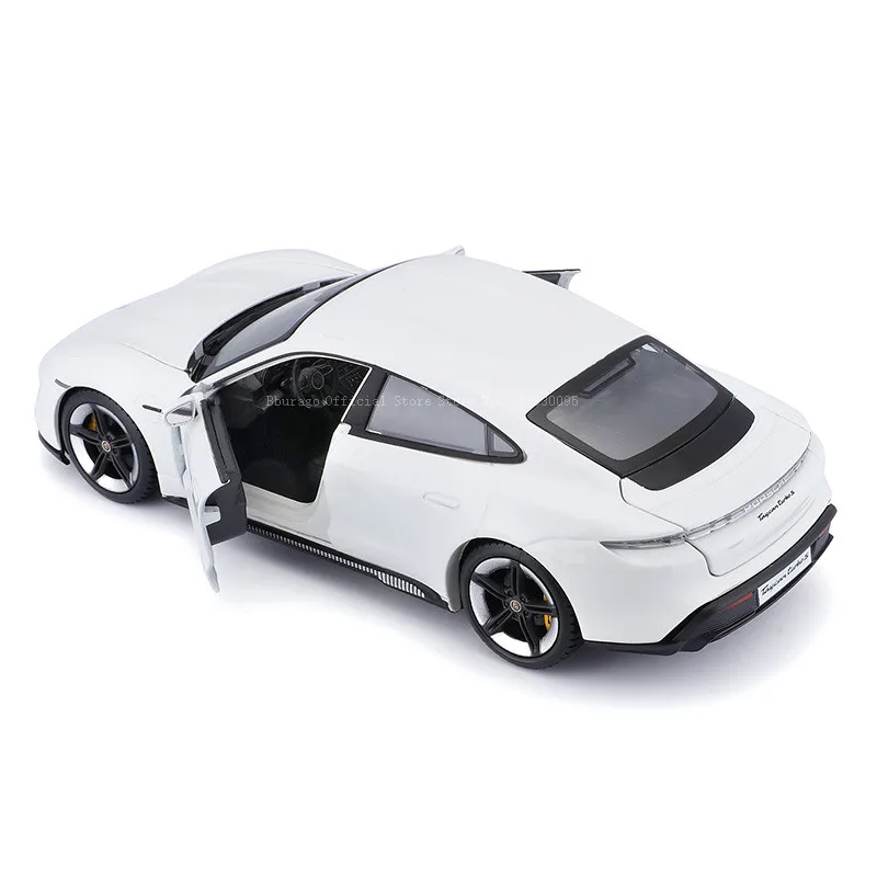 Bburago 1:24 Scale Porsche Taycan Turbo S Blue alloy racing car Alloy Luxury Vehicle Diecast Cars Model Toy Collection Gift