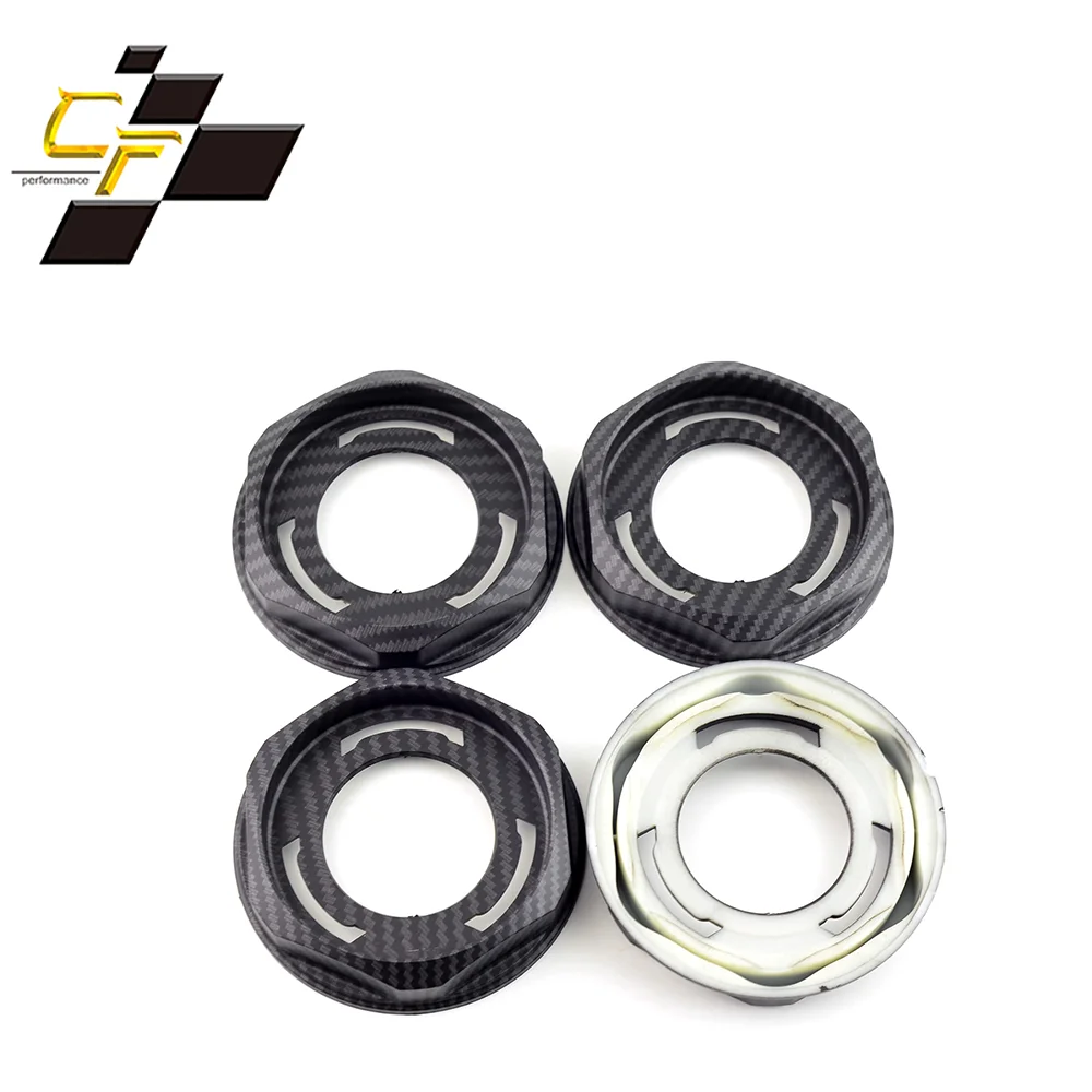 

4pcs 102mm Carbon Fiber Wheel Center Cap Hex Nut for 09.24.206 RS RC RSII Super RS Auto Replacement Parts Interior Accessories