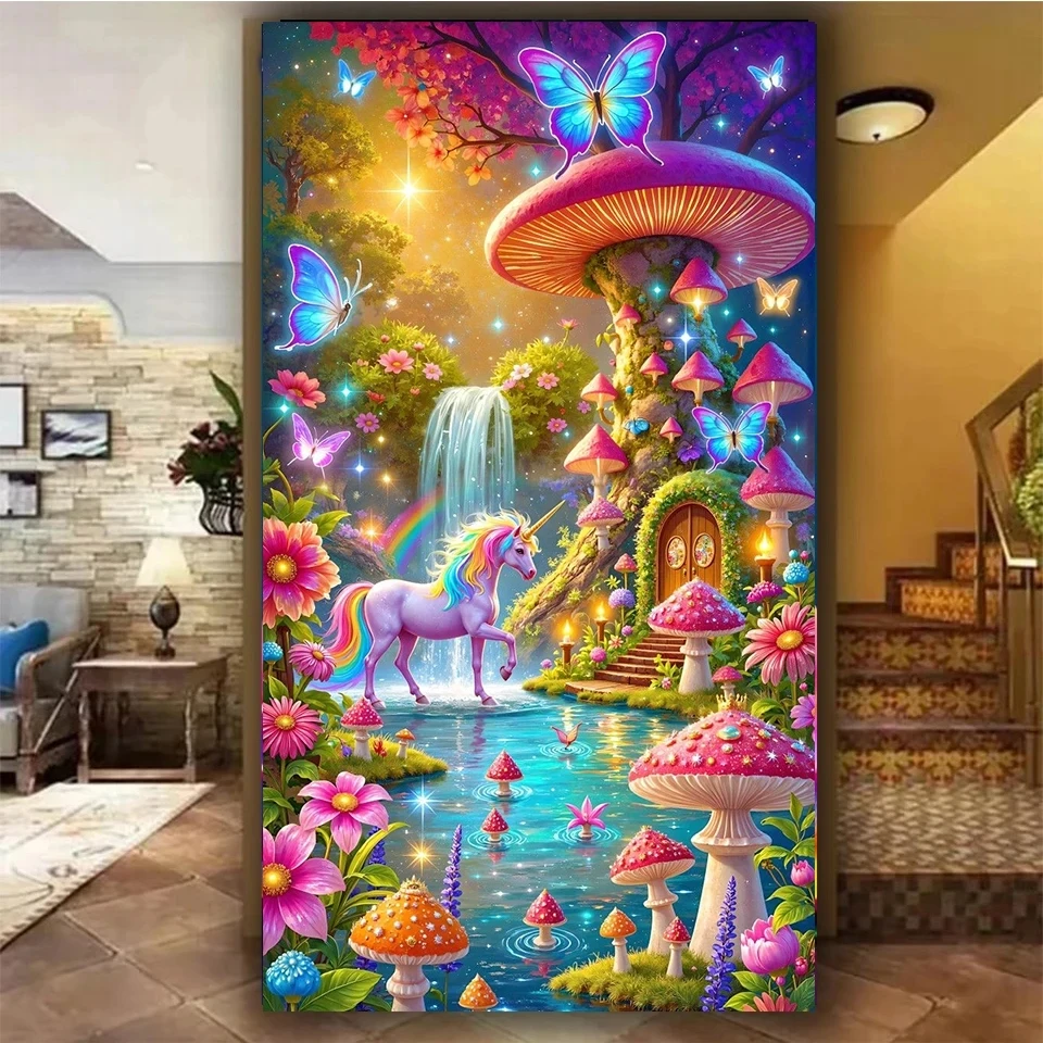 

Fantasy Amazing Psychedelic mushroom forest Diy diamond painting New 2026 cross stitch kit diamond art Home Decor Gift