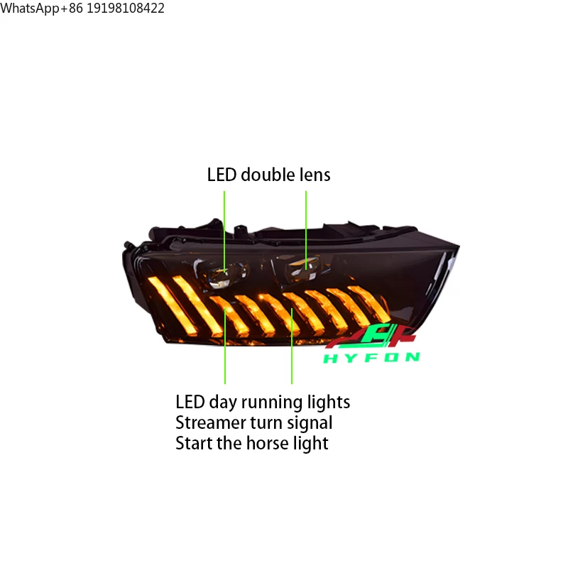 For Audi Q3 2013-2018 Upgrade Q8 Style Full LED Headlight LED Daytime Running Lights Streaming Turn Signal Plug and Play