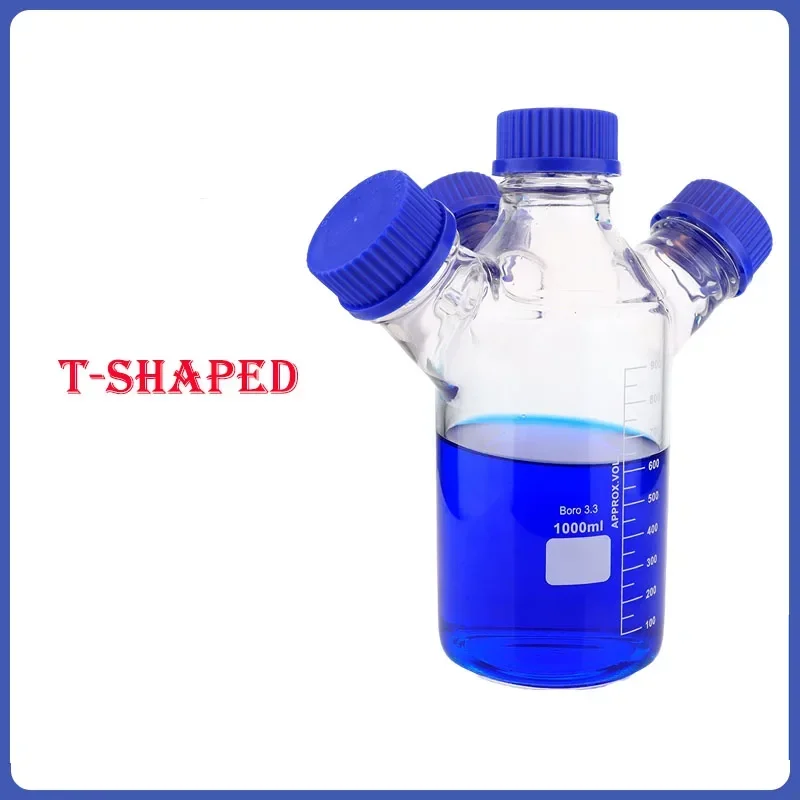 250ml-2000ml Screw Top Two/Three/Four necked Mobile Phase Vials Laboratory HPLC Liquid Chromatography Mobile Phase Solvent Vials