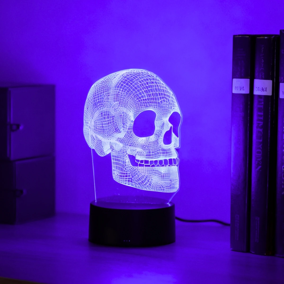 1pc Skeleton Creative USB Night Light, Halloween, Festival Gift Night Light for Friends, Atmosphere Decorative Light.
