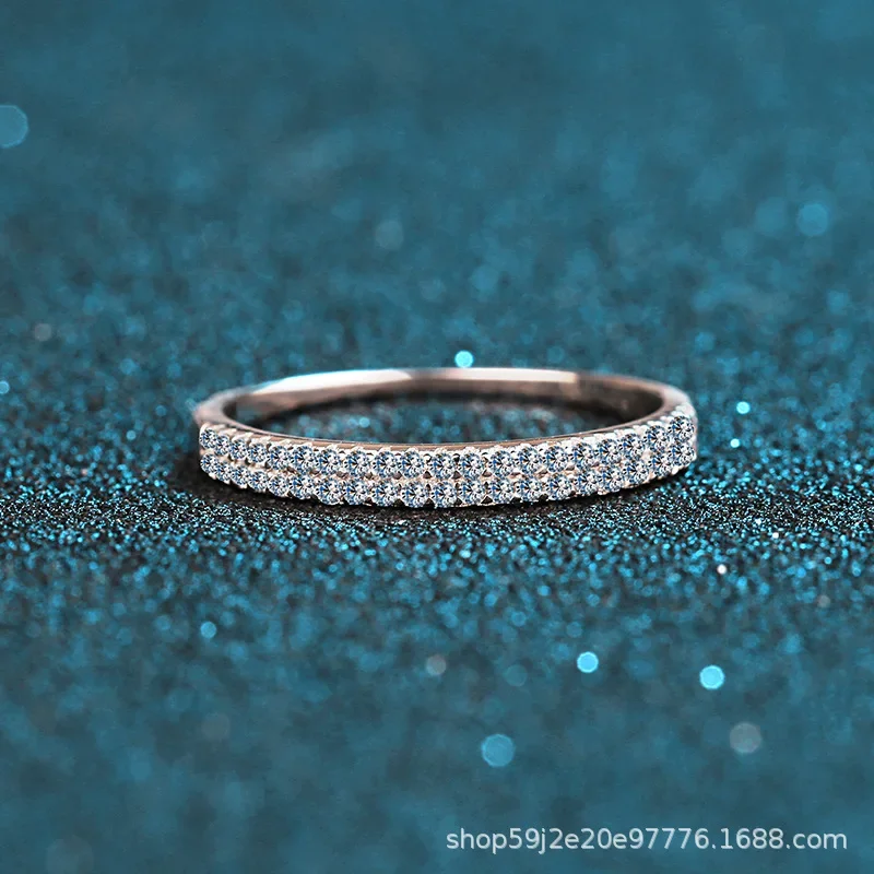 

100% ручка-тестер для бриллиантов GRA, кольцо с муассанитом, соответствующее свадебное кольцо с бриллиантом для женщин, кольцо из стерлингового серебра 925 пробы с одним хвостом