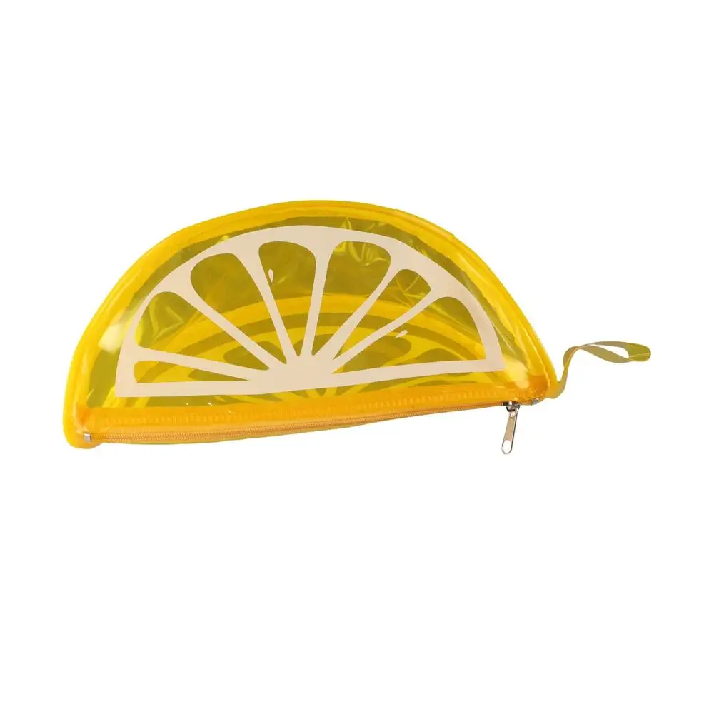 Transparent Lemon Cosmetic Bag Portable Large-Capacity Make Up Organizer Multi-Functional Space Saving Lemon Makeup Case Travel