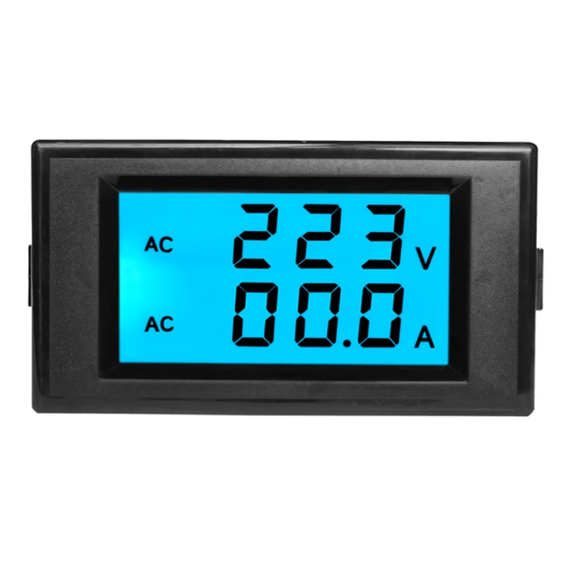 D69-2042 With CT Dual Display Voltmeter Ammeter Car Motocycle Voltage Current Meter AC 80-300V 0-50A 0-100A