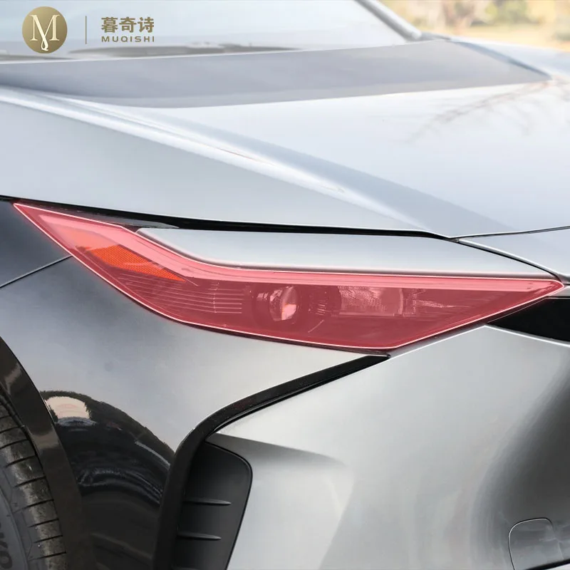 

Предварительно вырезанная внешняя фара автомобиля, устойчивая к царапинам защитная пленка из ТПУ, прозрачная/копченая черная для Toyota BZ4X 2022-2024