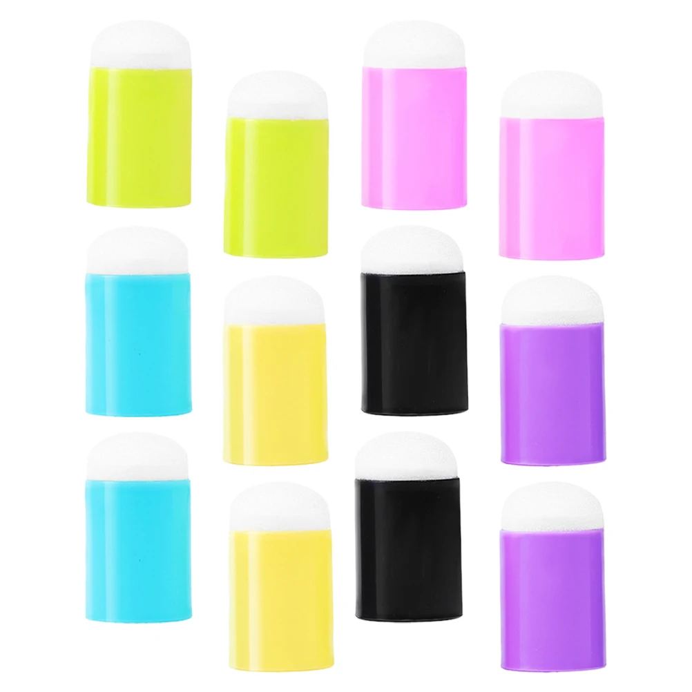 

12 Pcs Finger Sponge Tool Draw Ink Daubers Craft Sponges Drawing Painting Tools