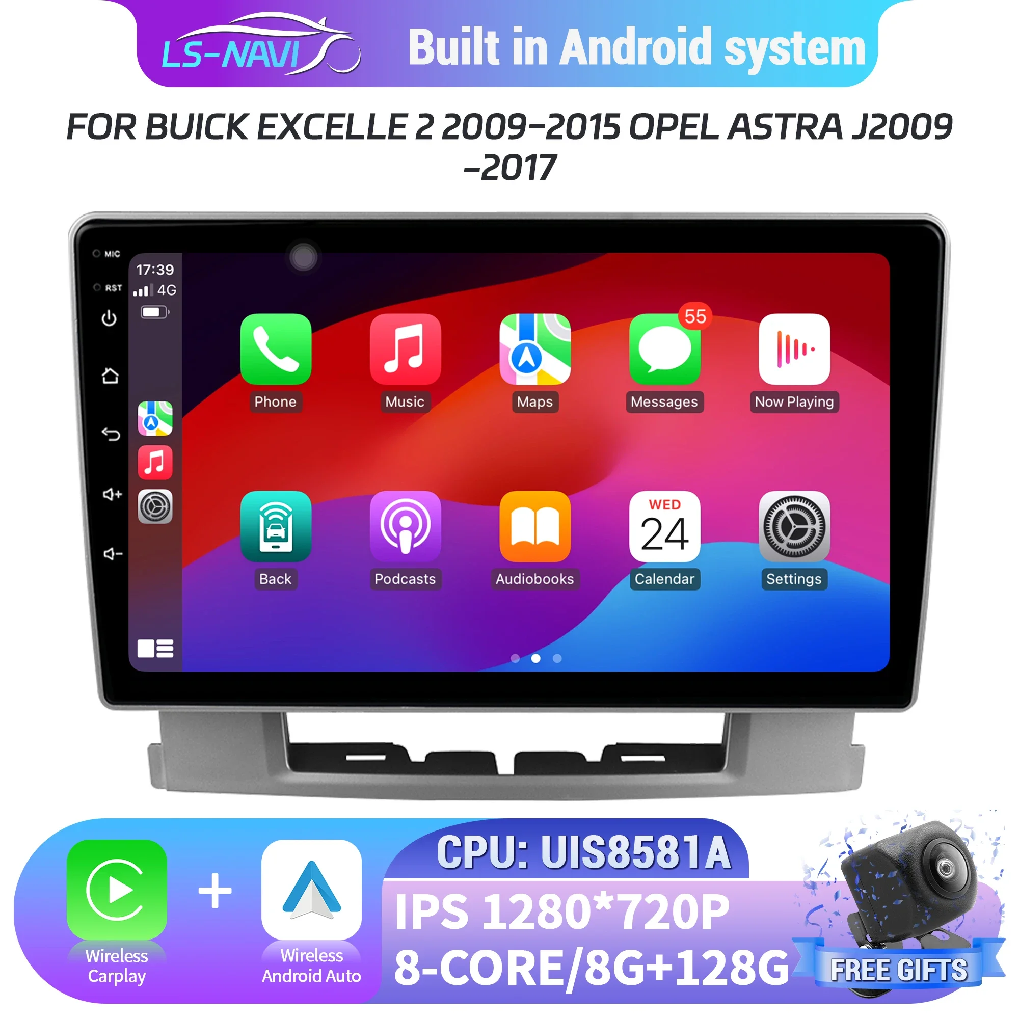 

Android 14 Car Radio Head Unit For Buick Excelle 2 2009-2015 Opel Astra J 2009-2017 Multimedia 4G GPS Navigation CarPlay Screen