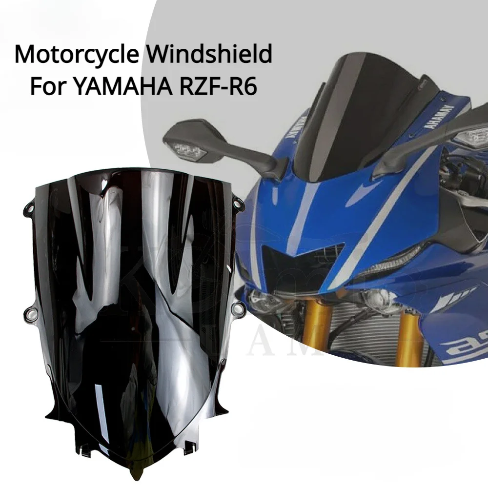 For Yamaha YZF-R6 17-21 ABS Motorcycle Accessories Windscreen Windshield Deflectors YZF R6 2017 2018 2019 2020 2021