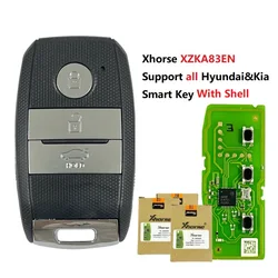 Xhorse XZKA83EN For All Hyundai and Kia Smart Key 3 Buttons With Shell With Blade Support Regenerate Reuse Keyless Go