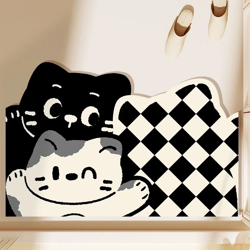 

Cute Cartoon Animals Diatomite Floor Mats Bathroom Toilet Door Anti-Slip Dirty Resistant Home Decoration