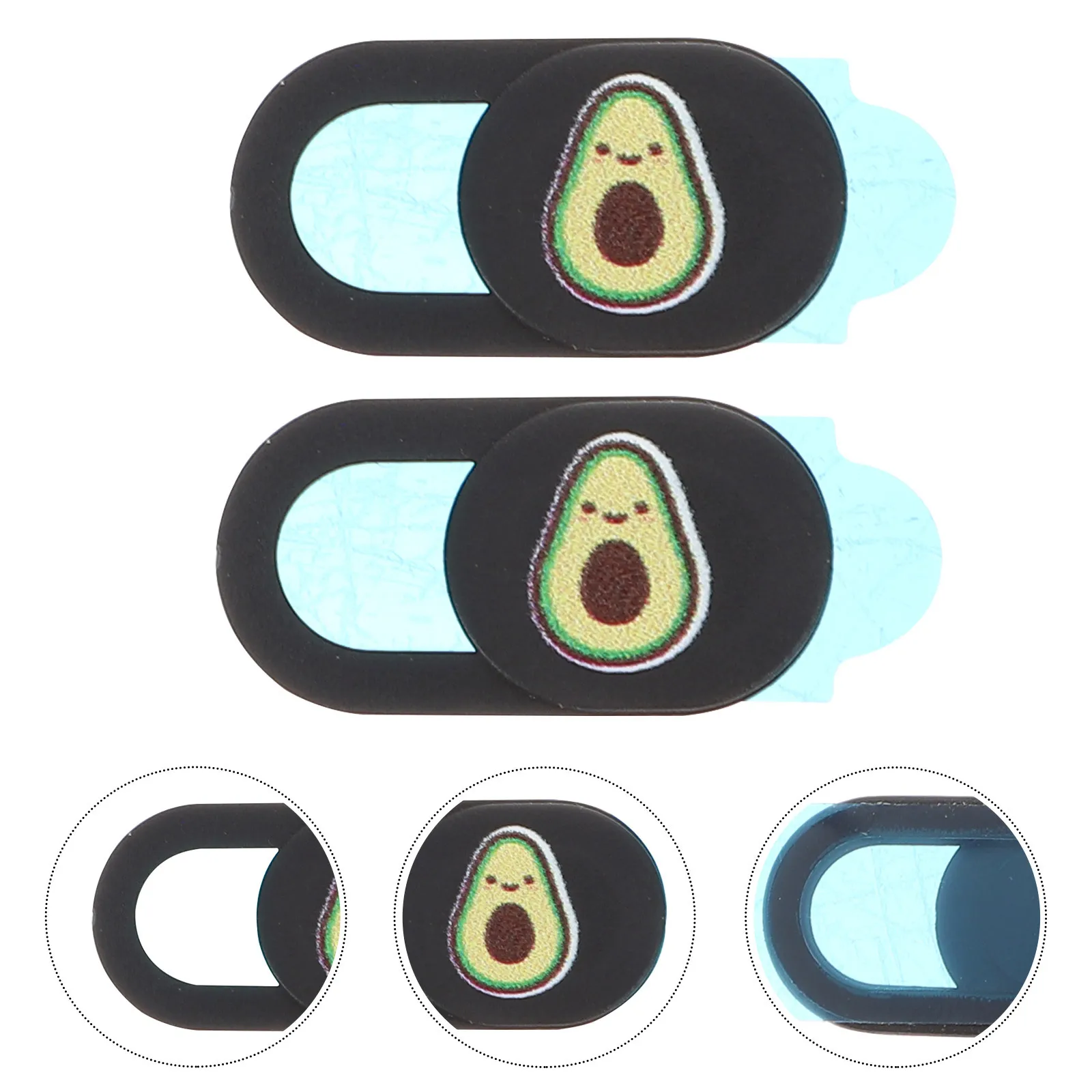 

2Pcs Webcam Privacy Cover Avocado Pattern Ultra-Thin Slide Laptop Lens Protector Webcam Cover