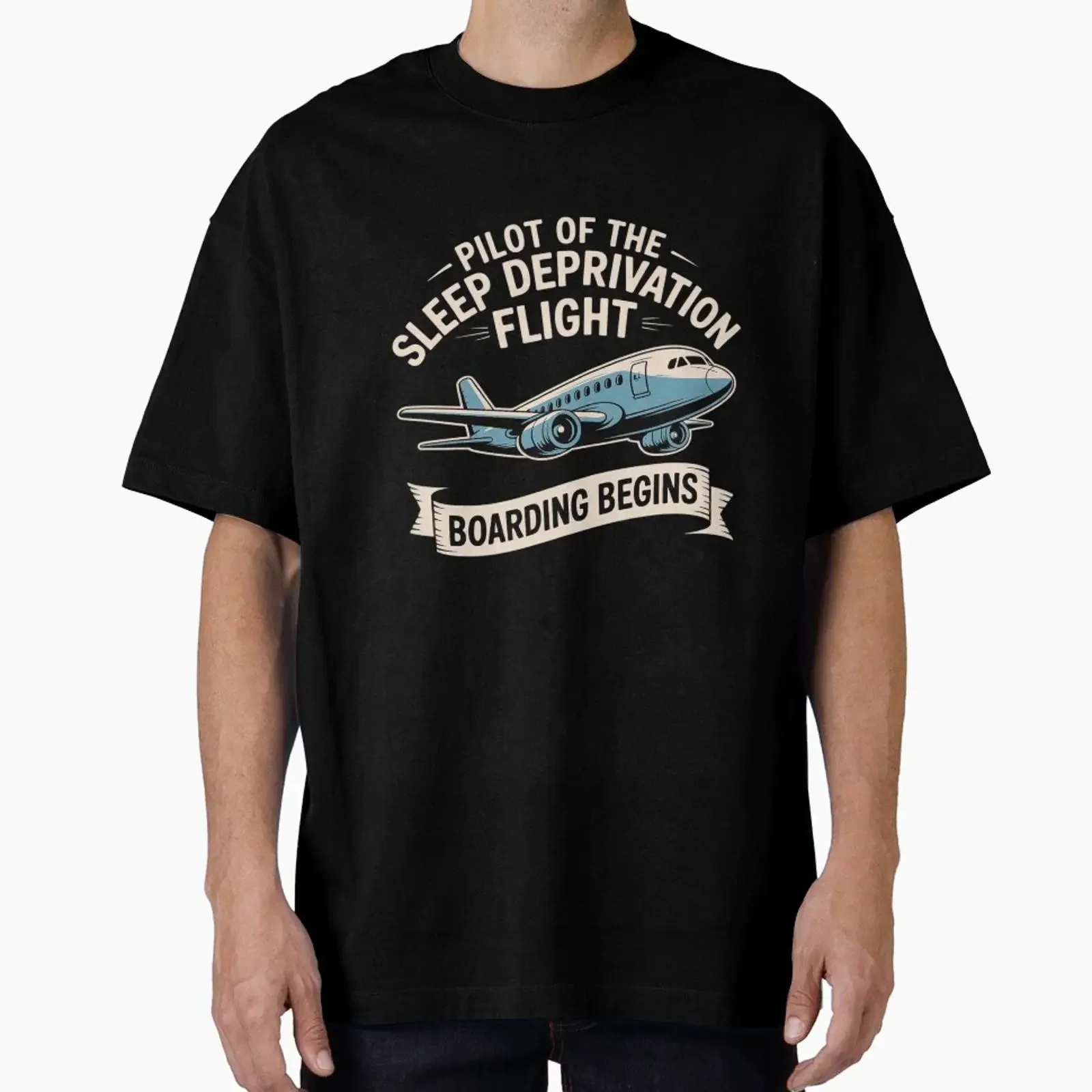 Funny Pilot of the Sleep Deprivation Flight Dad designed and sold by Jadiantukora vintage Washed Stylish Breathable Soft