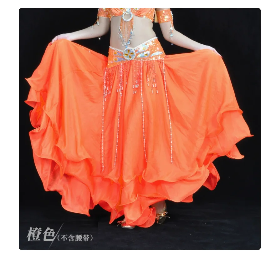 1 Cái/lốc Người Phụ Nữ Múa Bụng Váy Chắc Chắn Màu Kẹo Voan Lớn VIỀN BỤNG Váy Diễn Sân Khấu Váy