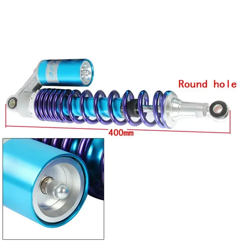 POSSBAY 400mm Motorcycle Air Shock Absorber Rear Suspension Universal Scooter Round Hole Type Amortiguador for Honda Kawasaki