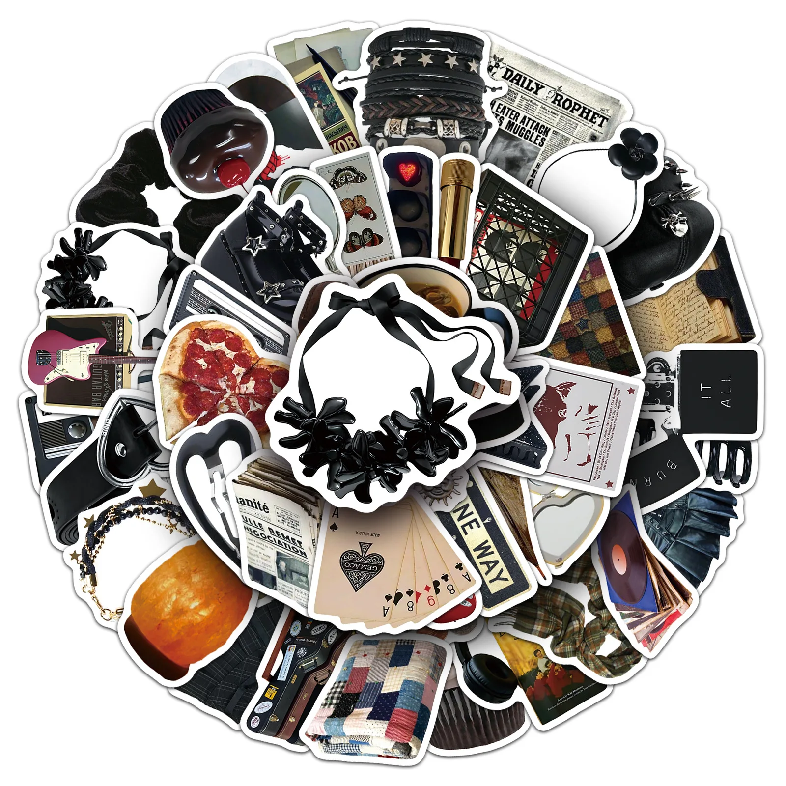 

10/50PCS Downtown Girl Sticker Gothic Style Graffiti Personality Cool Decoration Water Cup Stationery Box Guitar Decal