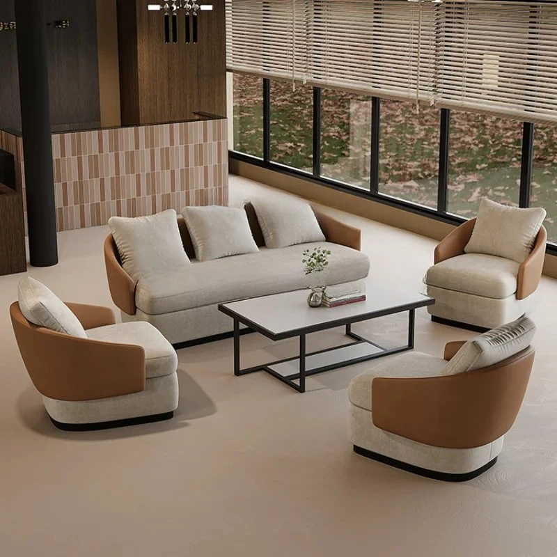 Business Modern Negotiation Table and Chair Combination Sales Office Office Rest Area Reception round Table