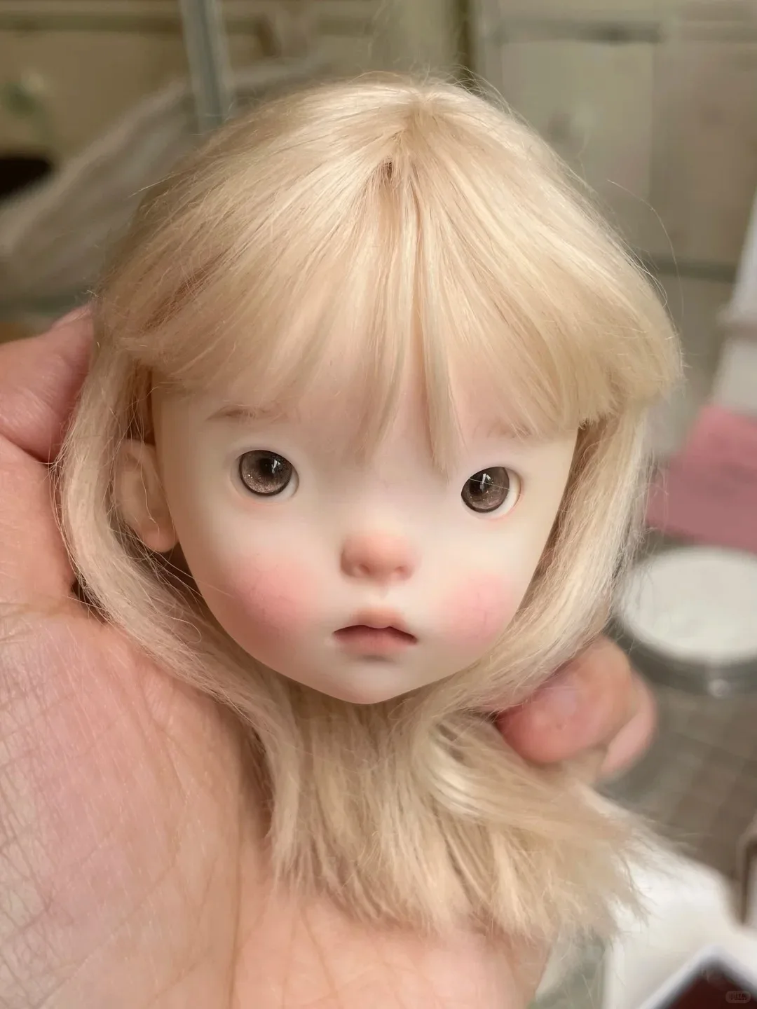 2026년 신제품 1/6 SD BJD 인형 머리 - 란두도우 리틀 P 아름다운 소녀 레진 장난감 고품질 메이크업 머리만 선물