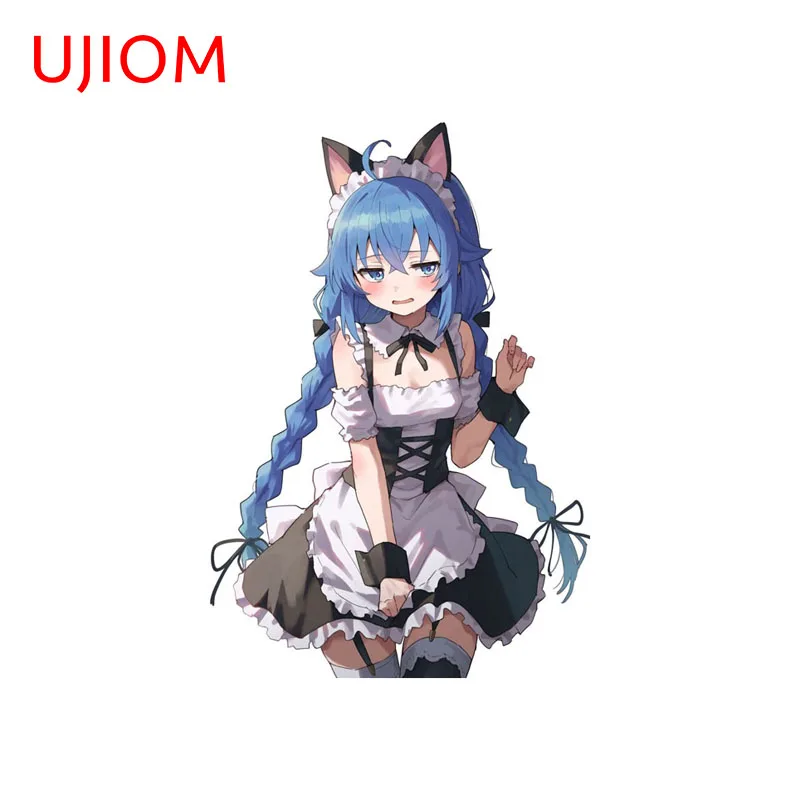 UJIOM Roxy Cat Ears Girl Wall Sticker Maid Uniform Fashion Interesting Hot Selling Adorable Decal Kitchen Cupboard Decoration