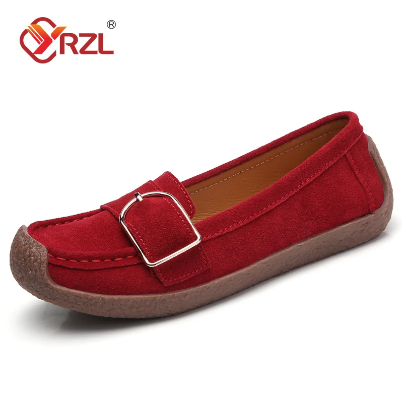 

YRZL Women's Loafers 2025 Comfortable Slip On Moccasins Casual Shoes for Women Anti-Skid Lightweight Soft Flat Shoes Female