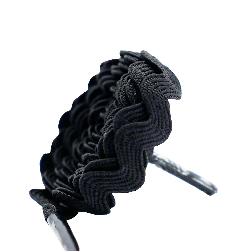 

Retro Vintage Shoelace 2021 New Sneaker Shoe String 0.5cm Wave Knitting Wide Shoe Cord Shoestrings 2 Colors Force One
