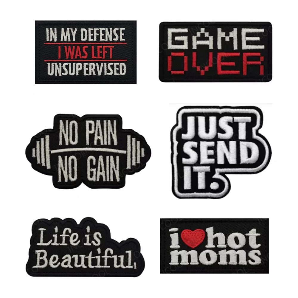 Parche bordado frases motivacionales – Insignia para ropa y mochila
