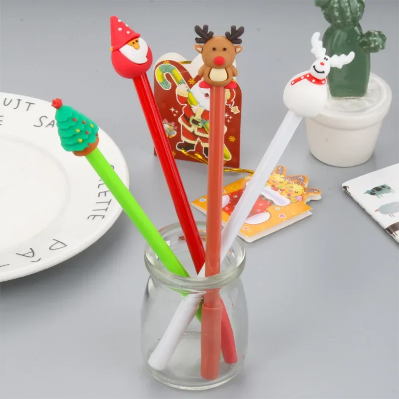 

50PCS Cute Cartoon Creative Santa Christmas Gel Pen Kawaii School Supplies StationeryGel Pens