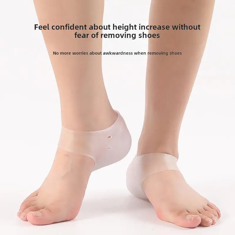 Women's And Men's Silicone Insole Heightening Socks Invisible Shoe Inserts Fitness Examination Bionic Half-length Footwear Ac...