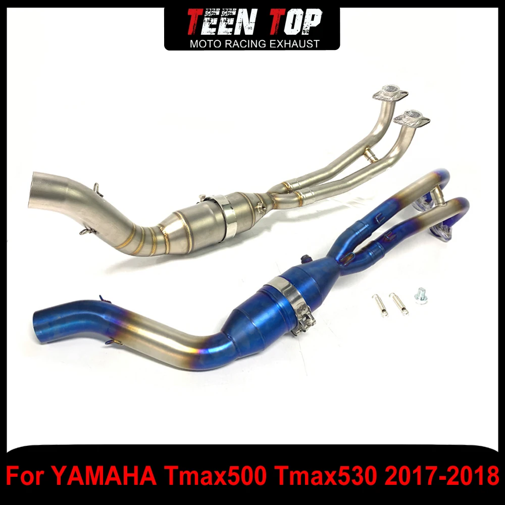 

51mm Motorcycle Escape Exhaust Pipe Modified For YAMAHA T MAX 500 T-MAX 530 Exhaust Elbow Stainless Steel Connection Pipe