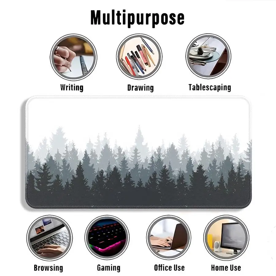Mouse Pad Keyboard Mouse Pad Desk accessories Game Console Pad Computer Laptop Pad office Pad overlock Forest Mist Pattern