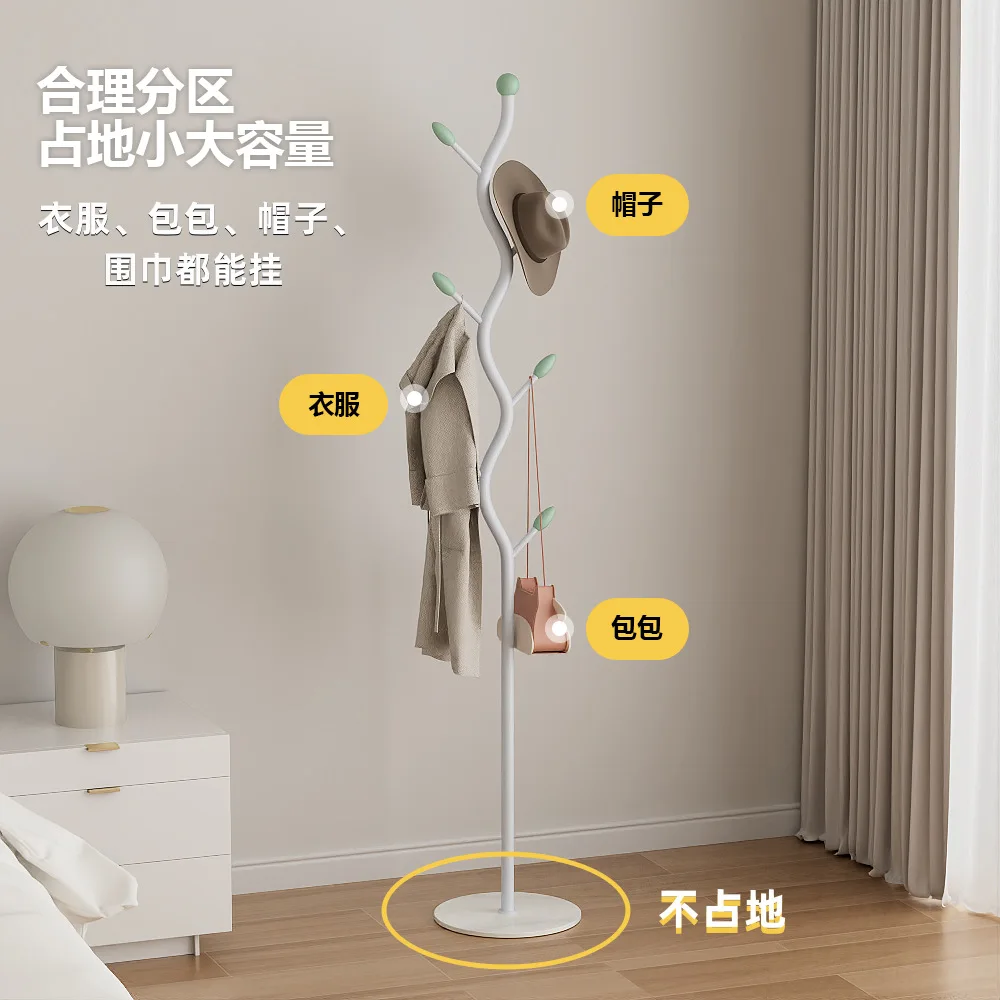 #Minimalist Design Coat Rack Stone Slab Metal Bracket Home Furniture Light Luxury Floor-Standing