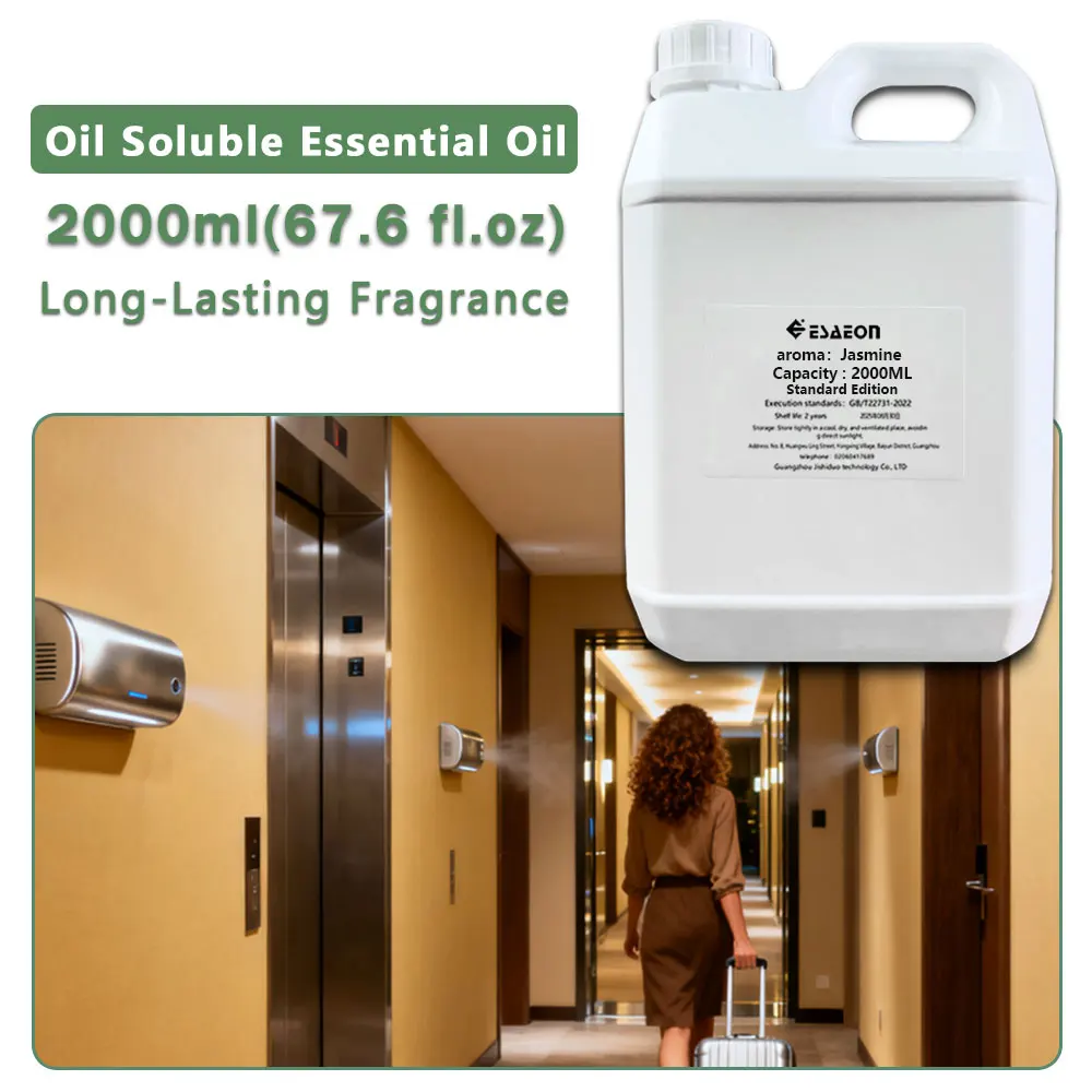 ESAEON Essential Oils - For Aroma Machines, Two Fluid Fragrance Diffuser Supply Liquid, Jasmine/Shangri-La - 2000ML (67.6 fl.oz)