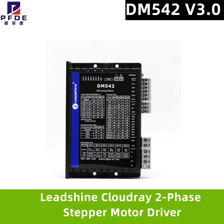 Leadshine Cloudray 2-Phase Stepper Motor Driver DM542  Supply Voltage 18-50VDC Output 1.0-5.0A Current