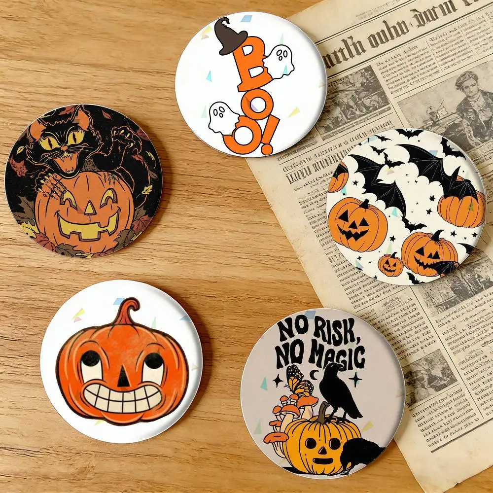 Halloween 32/44/58mm Handmade Pins Round Brooch Badge Backpacks Clothes Jewelry Gifts