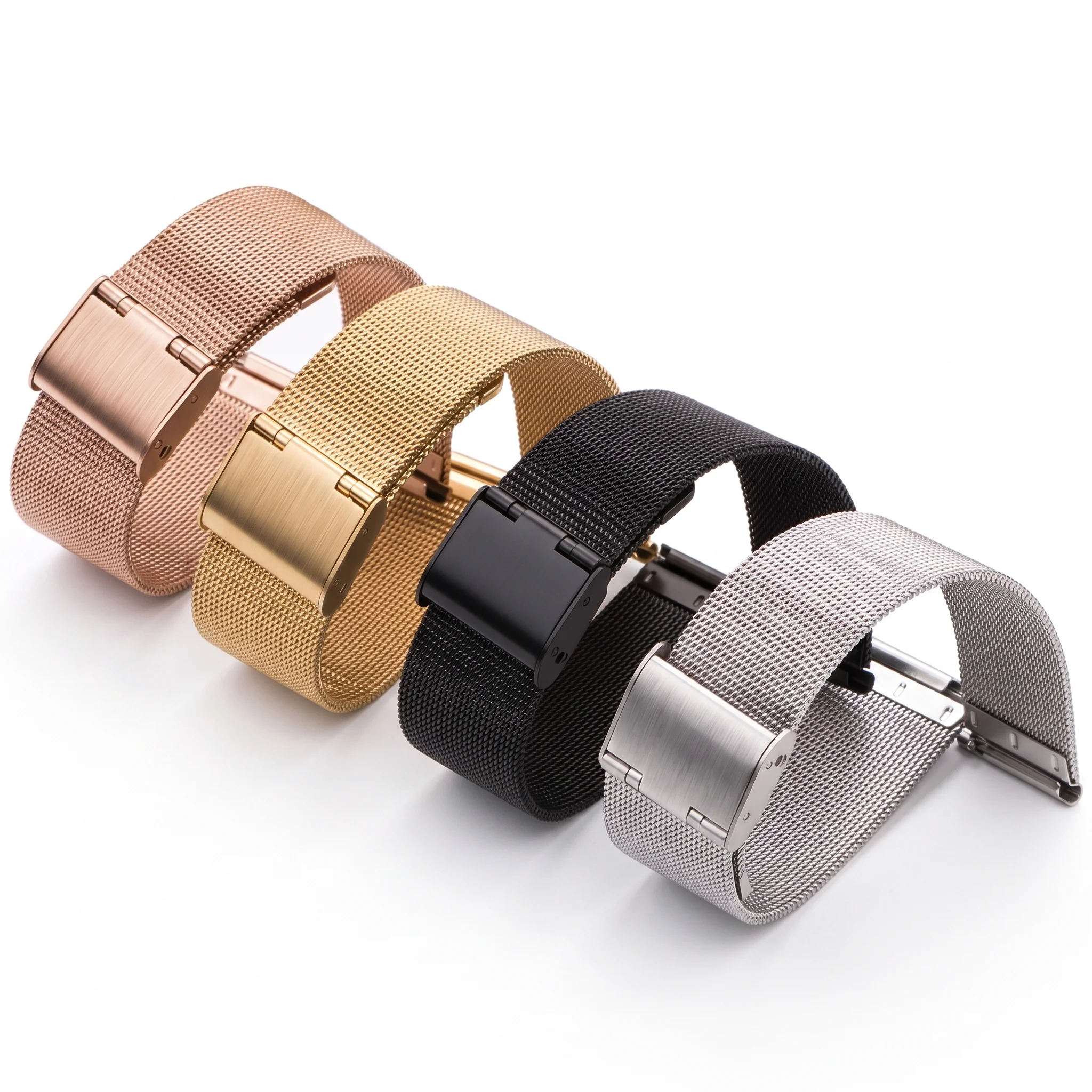 Milanese Mesh Stainless Steel Watch Band 16 18 20 22 24mm Universal Breathable Metal Strap Replacement Accessories