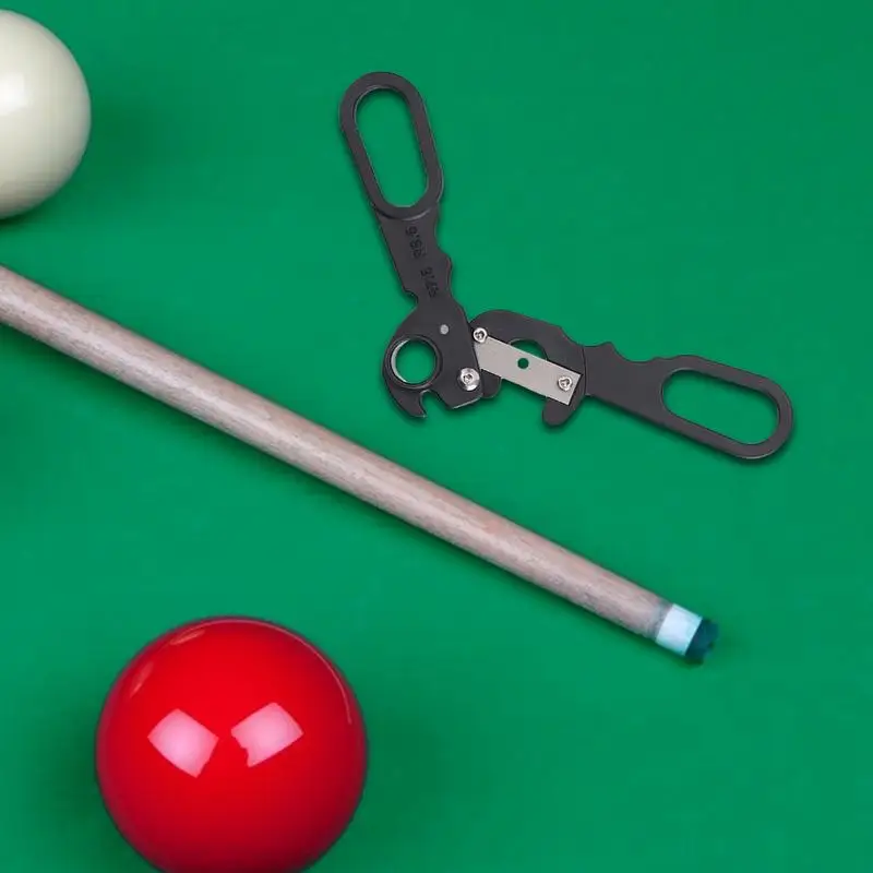 Coupe-pointe de queue de billard, ciseaux en métal, tondeuse à tête en cuir, outil de réparation de pointe de queue pour l'entretien de la queue de billard