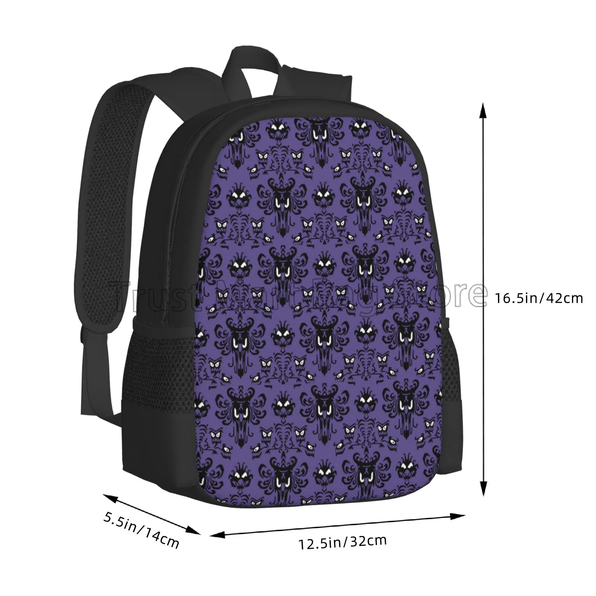 Haunted Mansion Backpack Men Women Casual Daypack Lightweight Travel Shoulder Bags Middle College School Bookbag