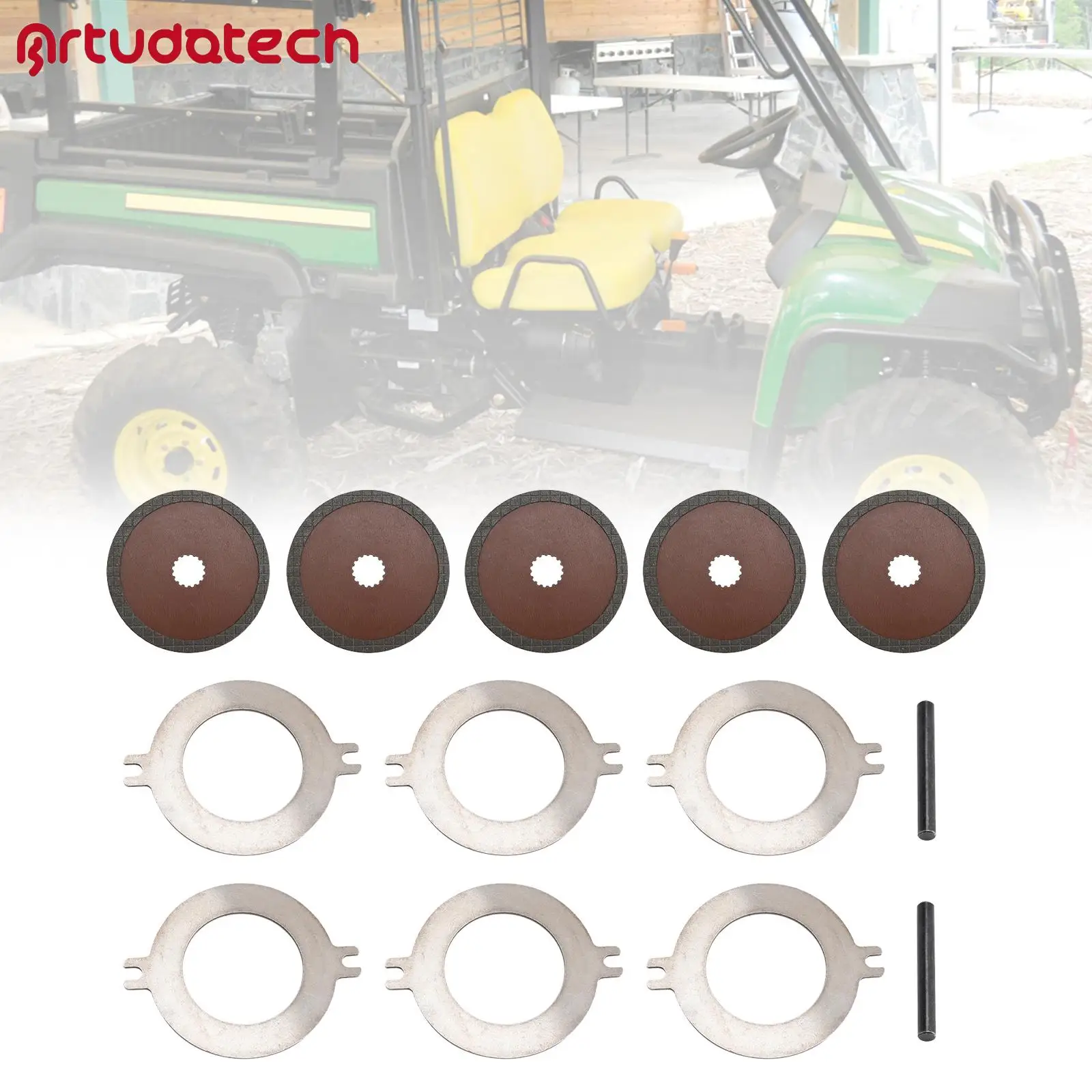 

Artudatech Set Wet Brake Disc Kit Am148465 Fits for John Deere Gator Xuv 825 835 855 865