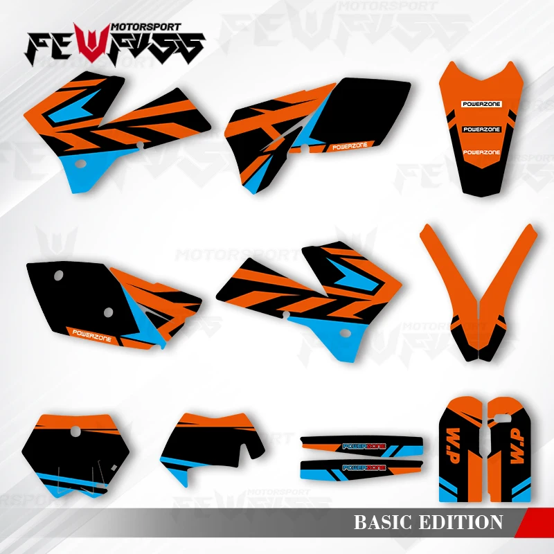 

Графические наклейки Fewfuss, наклейки на мотоцикл, фон на заказ для KTM EXC SXF 125 200 250 300 350 400 450 525 2005 2006 2007 006