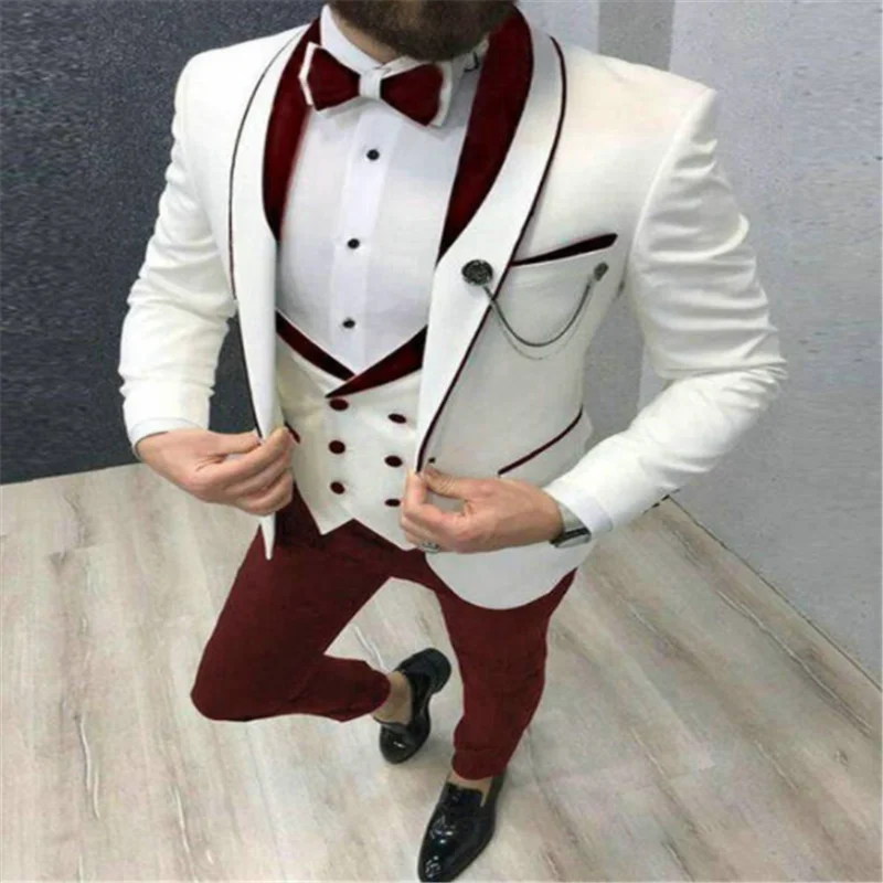 

New men's wedding party wedding party LAPEL SUIT bridegroom best man tuxedo performance suit set
