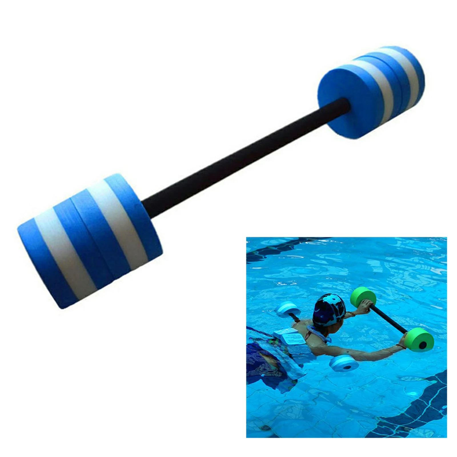 

Aerobics Dumbbell Water Aquatic Barbell Pool Aqua Exercise Fitness EVA Barbell Foam Aqua Dumbbells Automatic Swimming Pool Float