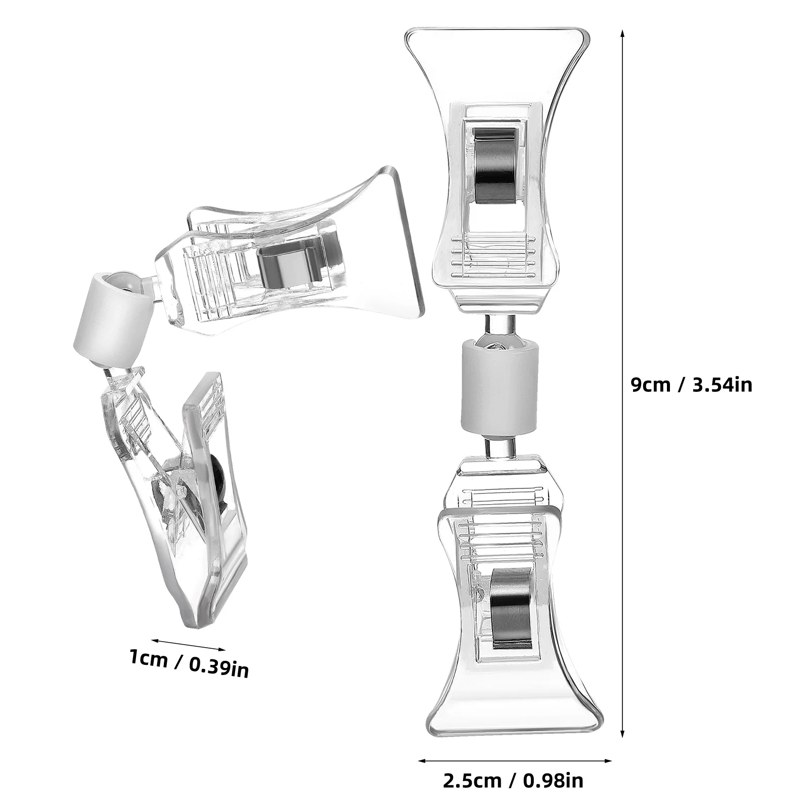 Clips d'affichage au détail avec clip, porte-affiche en plastique alimentaire, panneaux de vente pour PRMaterial, supports d'étiquettes publicitaires, 20 pièces