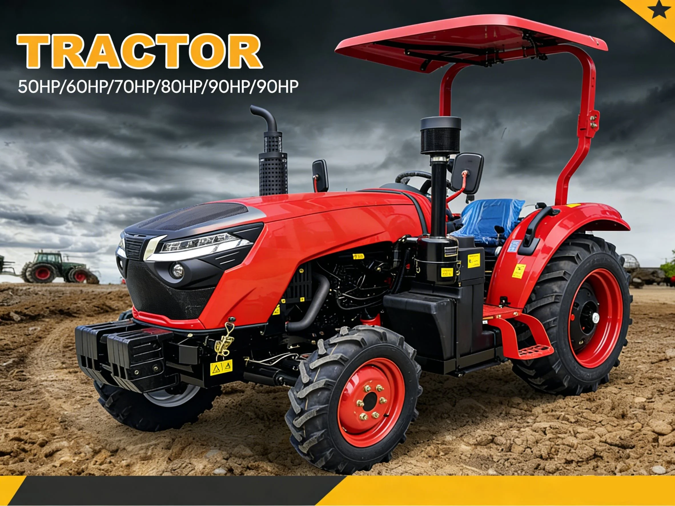 China factory multifunctional small agricolas 4x4 30hp 40hp 50hp 60hp farm agriculture tractors