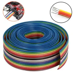 Cable plano de arco iris, conector de cable de soldadura, cable de extensión de cinta, 2 metros, 16P