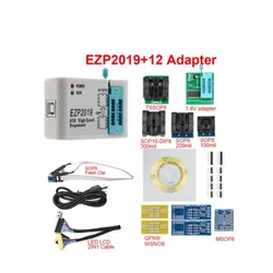 EZP2019 programmatore SPI USB ad alta velocità EZP 2019 Support24 25 93 EEPROM 25 Flash BIOS Chip set completo con 12 adattatori