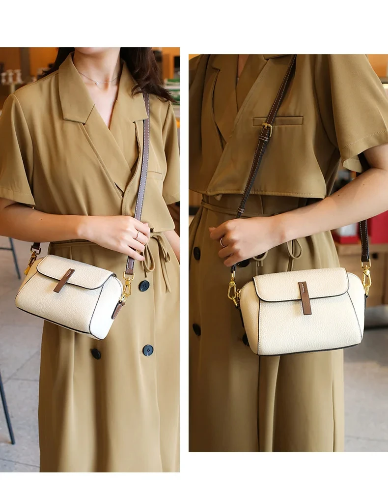 Sac à bandoulière en cuir de vache véritable pour femmes, rétro décontracté, sacs en cuir de vache, mode féminine, Design de luxe, sac à bandoulière pour dames