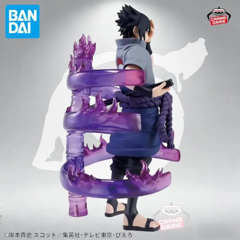 Figurka Bandai Original Naruto Uchiha Sasuke, model akcji z anime, lalka z kreskówki, zabawka na biurko, dekoracja, ozdoba, prezent na festiwal - dostępna od ręki.