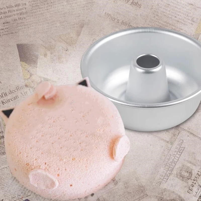 1Pcs Aluminum Ring Cake Tin For Baking Small/Lager/Giant Donut Non Stick Savarin Mold Pan